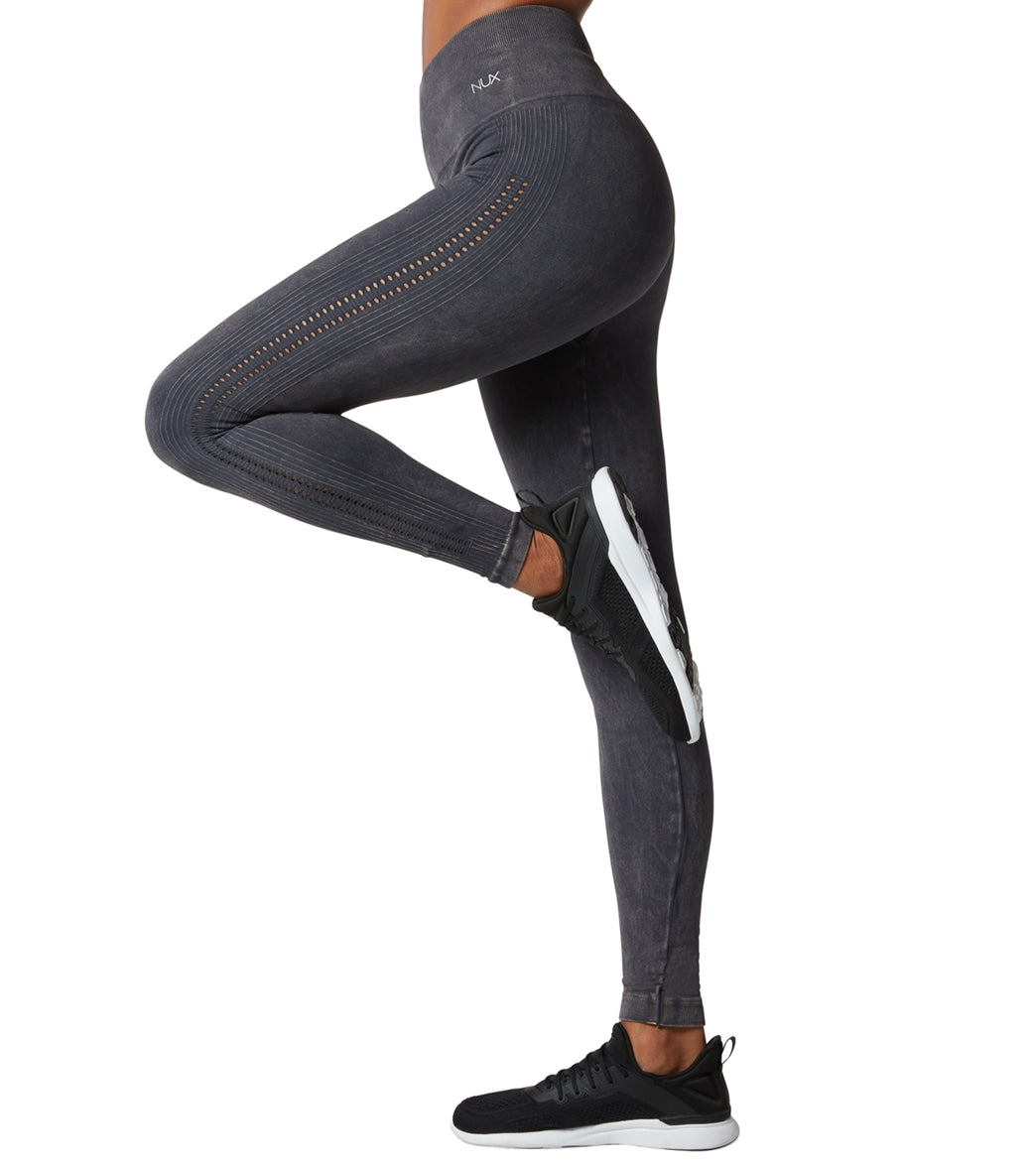NUX One by One Legging in Black Mineral Wash