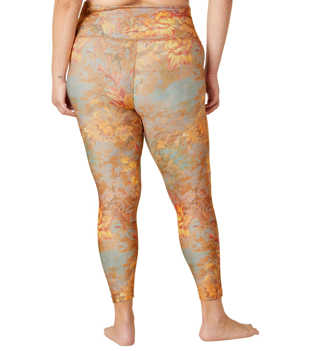 High Waisted Waffle Styled Active Women's Leggings Printed Yoga