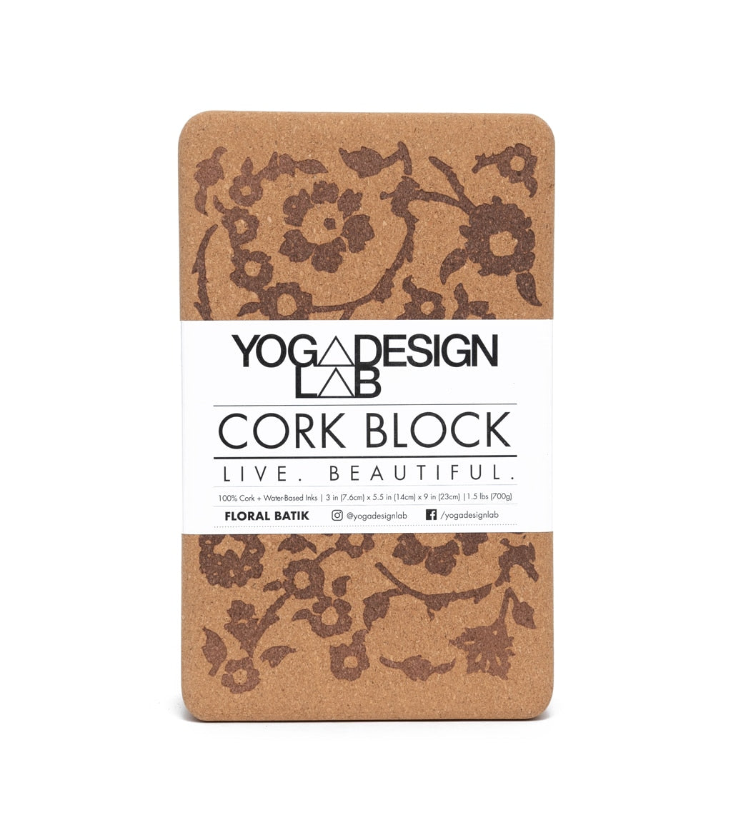 Cork Yoga Block - Floral Batik Tonal - Best To Achieve Proper Pose Ali – Yoga  Accessories
