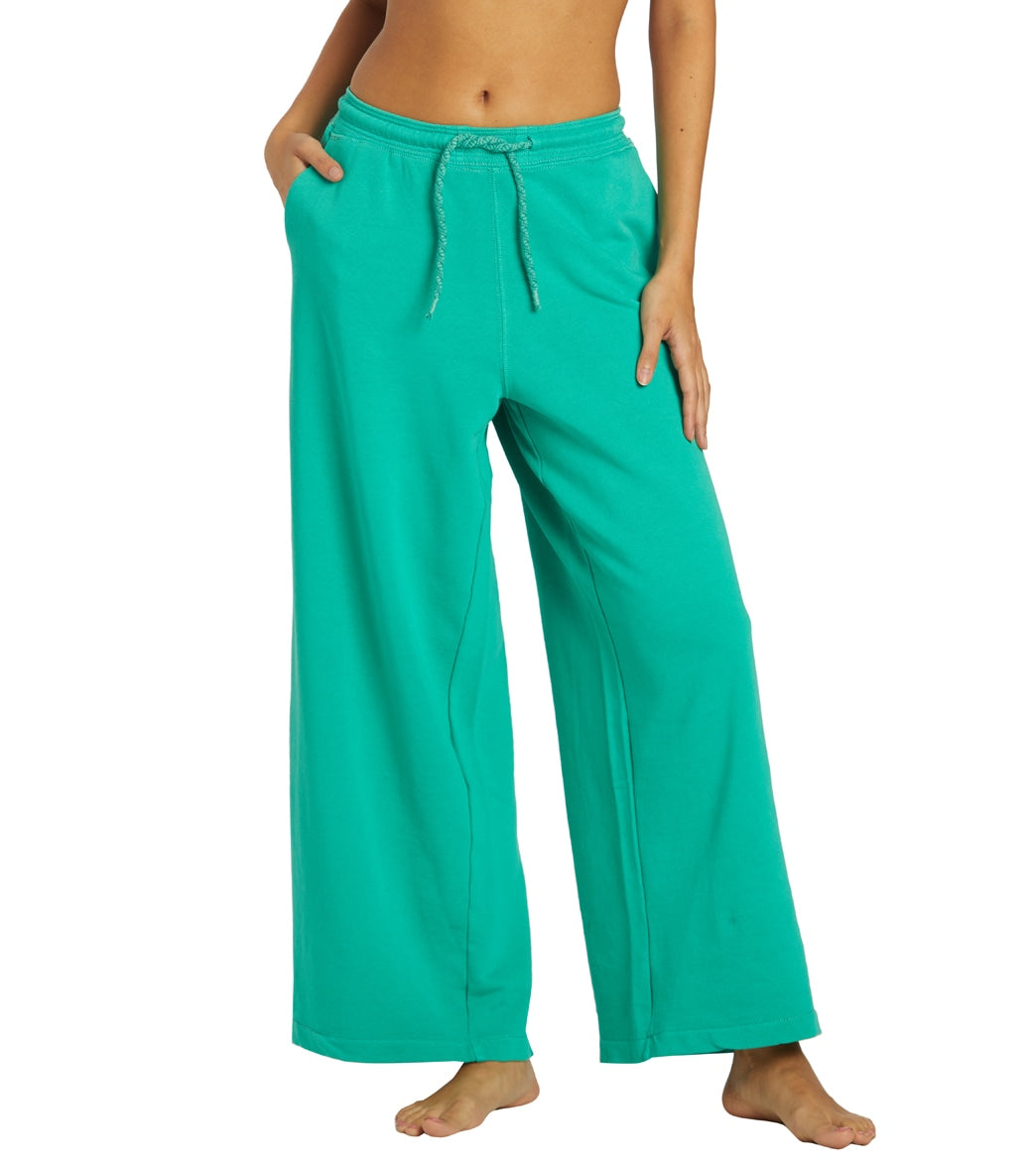 Women's Pajama Pants Cream Color Women Pjs Bottoms Wide Leg Lounge Palazzo  Yoga Drawstring Pants XS