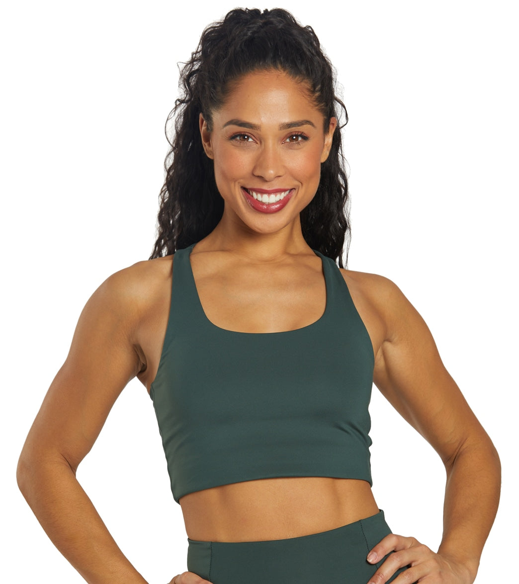 Girlfriend Collective Paloma Sports Bra Size Small S Moss Racerback Full  Support