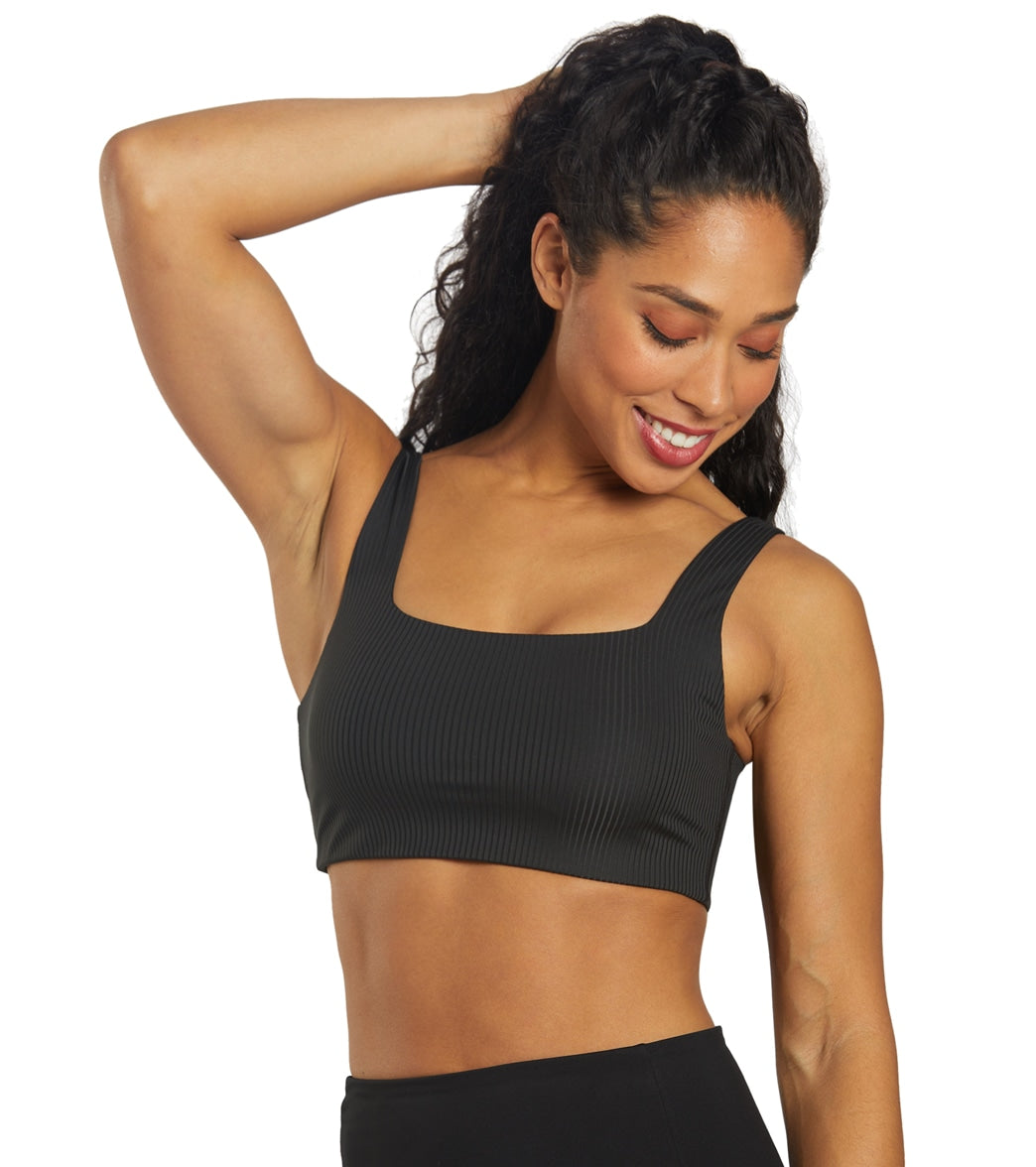 Girlfriend Collective RIB Tommy Cropped Bra - Women's