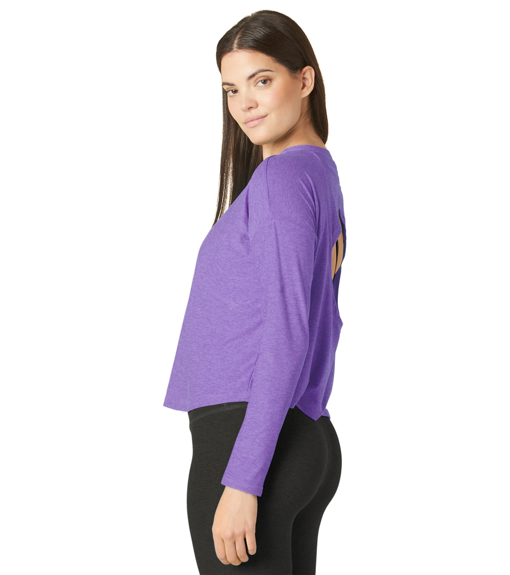 Beyond Yoga Featherweight Under Wraps Nursing Overlap Long Sleeve