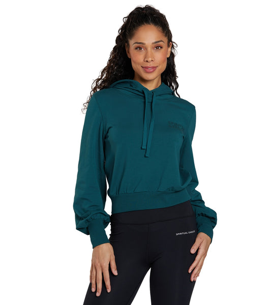 Spiritual Gangster Blouson Sleeve Fleece Hoodie at EverydayYoga.com ...